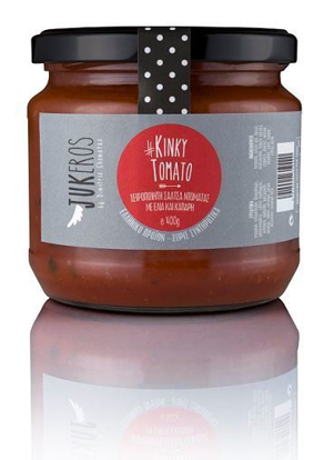Εικόνα της Jukeros "KINKY TOMATO" Χειροποίητη Σάλτσα Ντομάτας με Ελιά και Κάπαρη 400gr