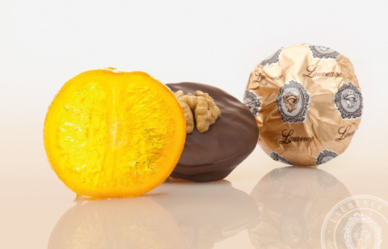 Picture of Laurence Chocolate Treats Orange - Walnut 200gr